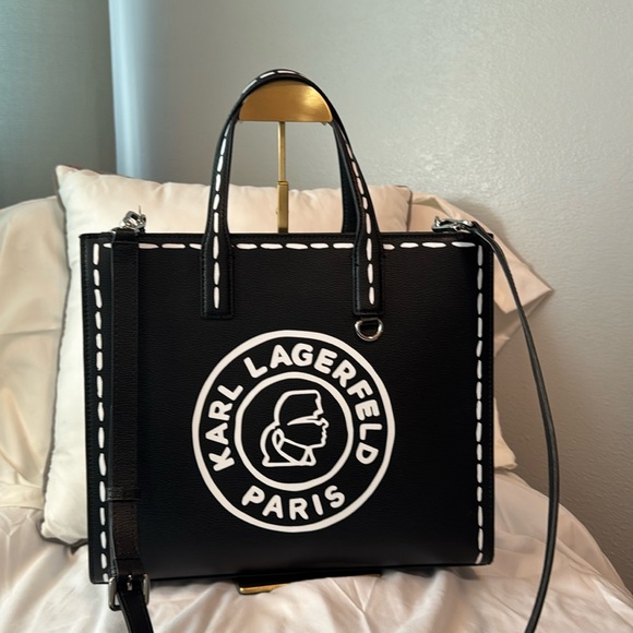 Karl Lagerfeld Handbags - NWT Karl Lagerfeld Black & White Two-Way Bag